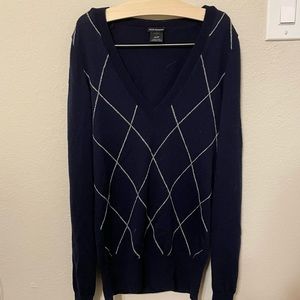 Club Monaco, blue and white, thin but comfy, cashmere, great condition